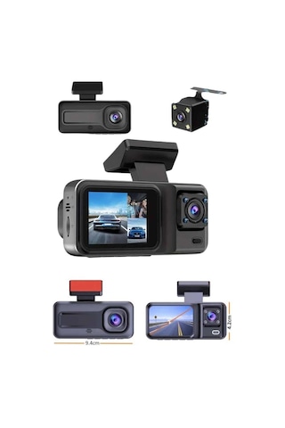 Dvr Araç İçi Kamera Ön Ve İç Kamera 2 İnç Ekranlı Çift Kamera - 4991