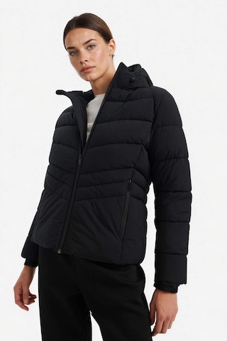 Defacto Defactofit Su İtici Regular Fit Kapüşonlu Fermuarlı Cepli Mont C8141ax25wnbk81 Siyah-bk81