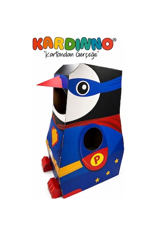 Kardinno Hero Pengo Eğitici Oyuncak Karton Giyilebilir Çocuk Kostümü Etkinlik Parti Kostümü Çok Renkli
