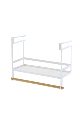 Alt Raf Baharat Rafı Beyaz Çelik Ahşap Minimalist 32 5 X 12 5 X 24 5 Cm Çok Renkli