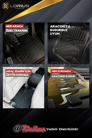 Rizline Toyota Corolla Uyumlu 2006-2012 Bej 3D Havuzlu Paspas