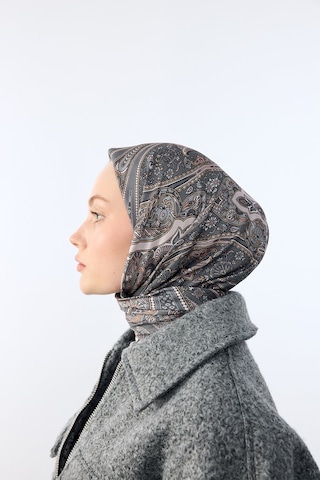 Mirsoy Scarf Zümra Desen Eşarp Antrasit