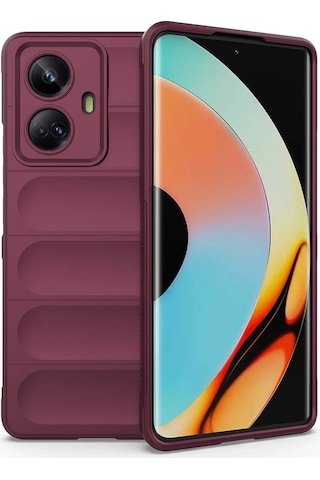Gld-spt- Newface Realme 10 Pro 5g Kılıf Optimum Silikon - Bordo