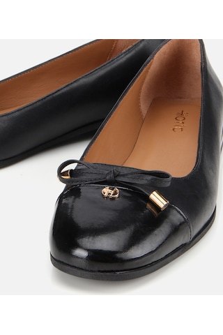 Hotiç Kadın Rugan Deri Siyah Fiyonk Detaylı Babet 01ayh313530a100 Siyah