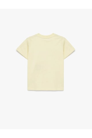 Koton Pullu Payetli Sarı Kız Çocuk T-shirt 6skg10114ak Sarı