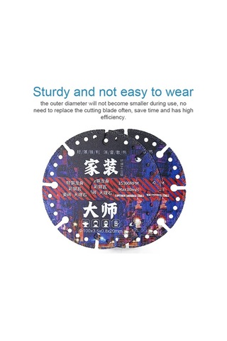 Tongxida 100mm Kesim Aleti: 20mm İç Çap, 0.8mm Kalınlık, Levha/kalem/marble Kesimi, 1 Adet