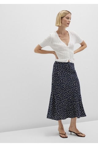 Mavi - Baskılı Lacivert Midi Etek 1310583-91006 Lacivert