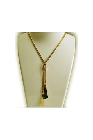 Uzel Çelik Geometrik Kesim Zirkon Taşlı Kolye