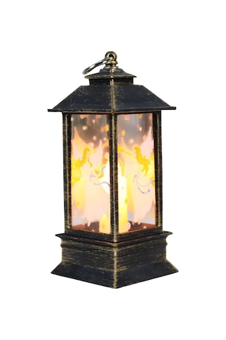 Konesam Noel Ateşi Makyaj Lambası Masaüstü Süsü Noel Dekorasyonu Kutu Paketli Küçük Boy Altın Boyalı Melek