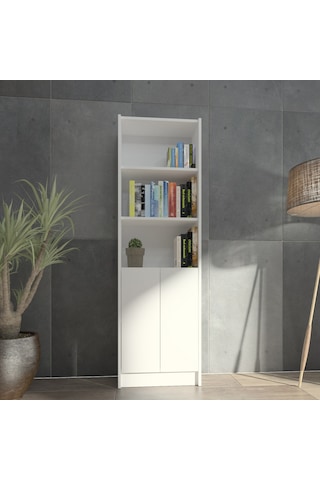 Kuta Flat56 Kitaplık 2 Kapaklı Kütüphane Çok Amaçlı Dolap (498404075)