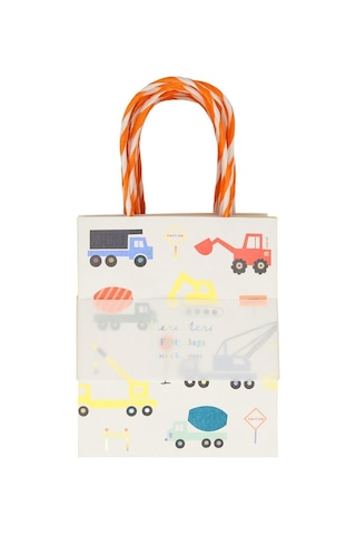 Meri Meri - Construction Party Bag - İnşaat Parti Çantaları - 8'li Tüm Yaşlar