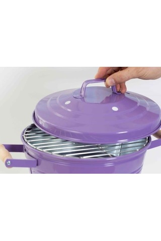 Yuvarlak Retro Galvaniz Mangal Hızlı Pişirme 7 Renk