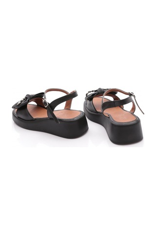 Dgn 7004 Kadin Fiyonk Detayli Sandalet Siyah