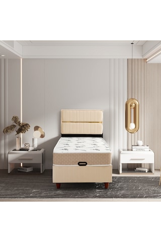 Tek Kişilik Stil Comfort Yatak Baza Başlık Seti 3 Ü Bir Arada Konuma Özel Teslimat 100 x 200 CM