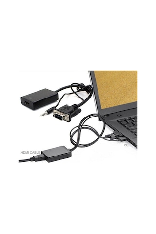 Vga To Hdmı Kablo Dönüştürücü Converter Görüntü Ve Ses Çevirici (503944470)