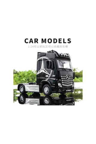 Mercedes Tır Kamyon Actros 1:36 Model Maket Araba Siyah