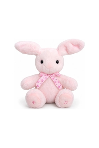 28 Cm Müzikli Hareketli Tavşan Peluş Oyuncak Pembe