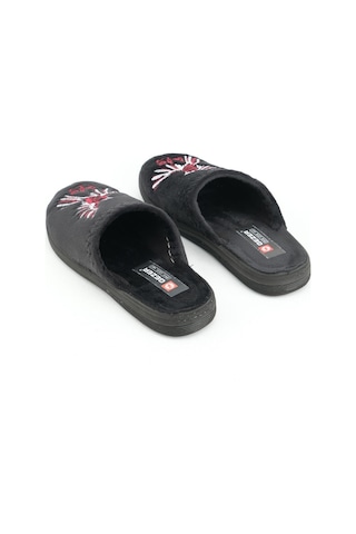 Gezer Kışlık Kadın Nakışlı Ev Terlik Gt1kzm.13621.00.010.0c Siyah