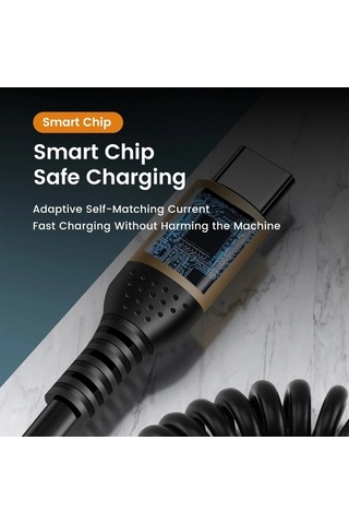 Tongxida 90 Dirsek Araba Şarj Kablosu 6a Usb A-c, İphone Uyumlu 14w Type C To Type C 1.6m Hızlı Şarj