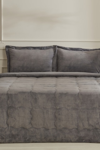 Karaca Home Flufy Tek Kişilik Soft Dream Comfort Set/uyku Seti Antrasit Antrasit