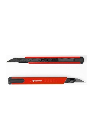 Wp212020 9 Mm Alüminyum Kasa Cep Askılı Maket Bıçağı, Kırmızı