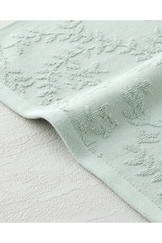 English Home Leafy Touch Pamuk Jakarlı El Havlusu 30x40 Cm Yeşil