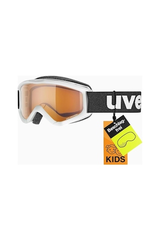 Uvex Speedy Pro Çocuk Gözlüğü Buğulanmaz Ve %100 Uv Koruma Kayak Gözlüğü Beyaz / Lazer Altın Standart