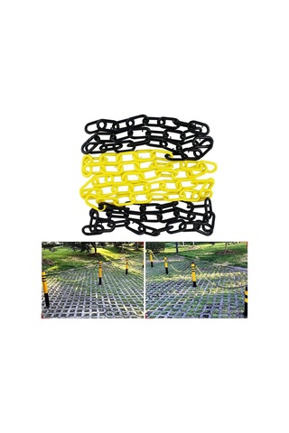 Mfk 8 Mm 1 Metre Sarı Siyah Plastik Tafik/Park Zincir
