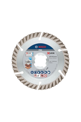 Professional Accessories X-lock - Standard Seri Genel Yapı Malzemeleri İçin Elmas Kesme Diski 115 Mm