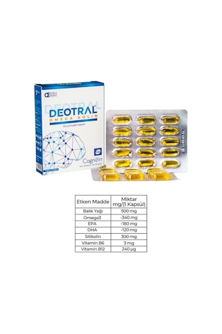 Deotral Omega Kolin 30 Softgel Kapsül