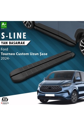 Ford Custom 2 Uzun Şase S-line Siyah Yan Basamak 263 Cm 2023 Üzeri A+ Kalite