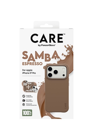 Care By Panzerglass Fashionable Apple Uyumlu iPhone 17 Pro Samba Espresso Magsafe Kılıf