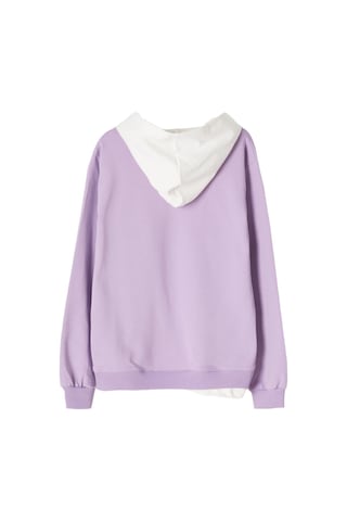İrem Çocuk Giyim Kız Çocuk Simple Yazı Desenli Kapüşonlu Lila Sweatshirt Mor