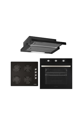 Alveus Black Style 614 MFA 614 - GLS 640 - F5 ECR Siyah Ankastre Set