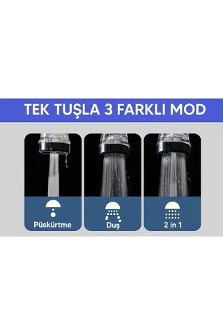 Konyax Çok Fonksiyonlu Musluk Başlığı