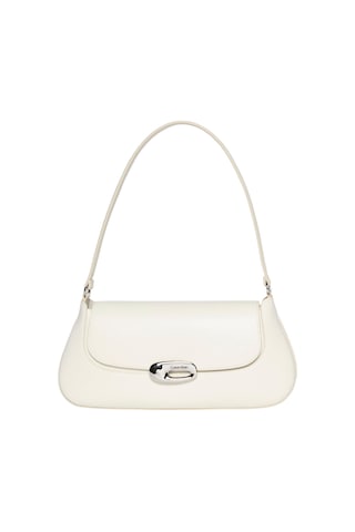 Calvin Klein Hardware Flap Kadın Omuz Çantası-14817 Ekru