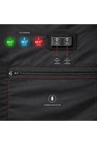 Dickinson Softshell Isıtmalı Yelek Siyah