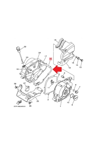 Yamaha Crypton R Or. Debriyaj Kapak Contası 5Tn-E5461-00