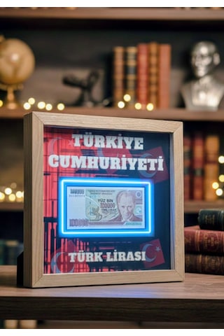 Orjinal Koleksiyon Paralı 30x30 Dekoratif Çerçeveli Hediyelik Koleksiyonlu Paralı Tablo.