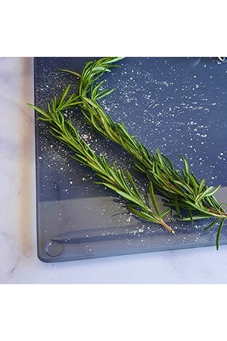 Kanallı Cam Kesme Tahtası - Cam Kesme Tablası Füme Cam, 25cm X 35cm Diğer