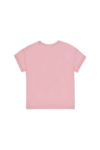 U.S. Polo Assn. Kız Çocuk Açık Pembe Comfort Fit Bisiklet Yaka Baskılı Pamuk Tişört 50306203-VR078