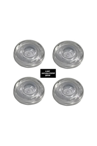 Duvar Kapı Stoperi Tamponu Şeffaf 4'Lü