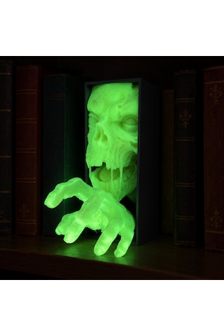 Cadılar Bayramı Halloween Fosforlu Zombi Kitaplık Dekoru 3d Baskı 17 X 6,5