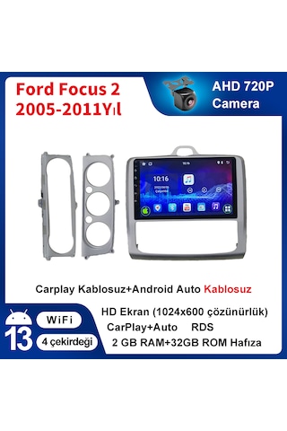 Ford Focus 2 2005-2011yıl 2gb Ram 32gb Rom Multimedya Carplay