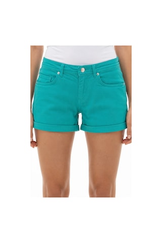 Lacoste Women's Standart Fit Cotton Jeans Shorts Kadın Pamuklu Kot Şort Turkuaz