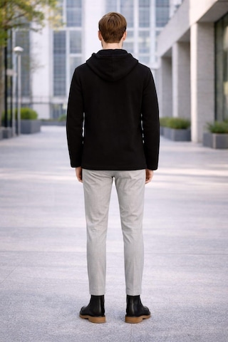 Alexandergardı Kapüşonlu İçi Şardonlu Oversize Hırka E23-607 03 Siyah