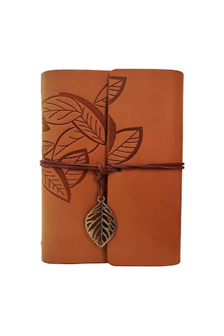 Deri Yaprak Desenli Defter 24242450277