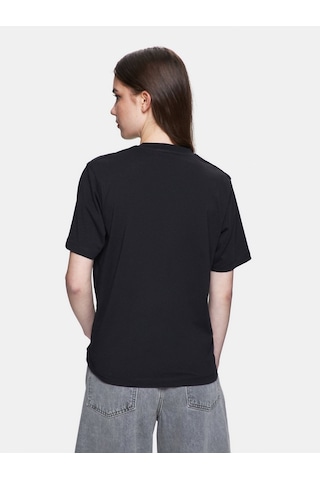LTB Logo Baskılı Relaxed Siyah T-shırt