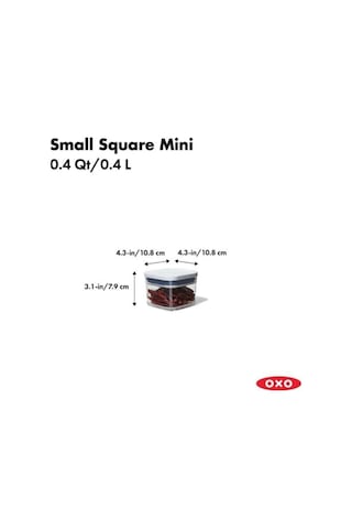 Oxo Saklama Kabı Mini Kare 0.4 Lt