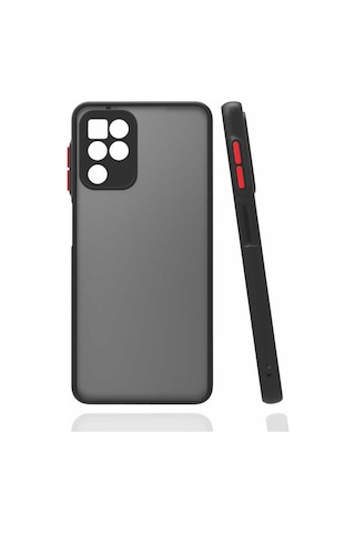 Zore Samsung Galaxy Uyumlu M22 Kılıf Omsy Hux Kapak - Siyah